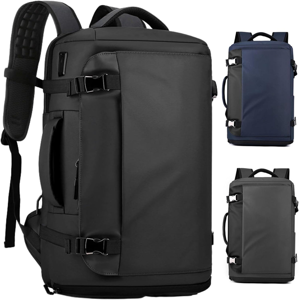 Mochila para laptop 15" impermeável com abertura lateral 270° e porta USB-C integrada