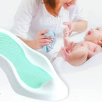 Cadeira de banho para bebé dobrável, segura, disponível em verde e rosa