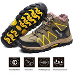 Sapatos de segurança biqueira de aço impermeável antiderrapante para inverno