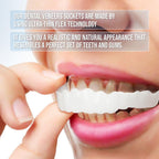 Facetas dentárias clip-on superiores e inferiores em silicone de grau médico