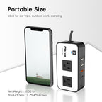 Inversor de carro 200W DC 12V para 220V AC com porta USB-C 20W e carregamento rápido