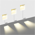Luz de parede LED embutida com painel perfurado e sensor de movimento, 3W, para corredor e escadas