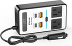 Inversor de carro 200W DC 12V para 220V AC com porta USB-C 20W e carregamento rápido