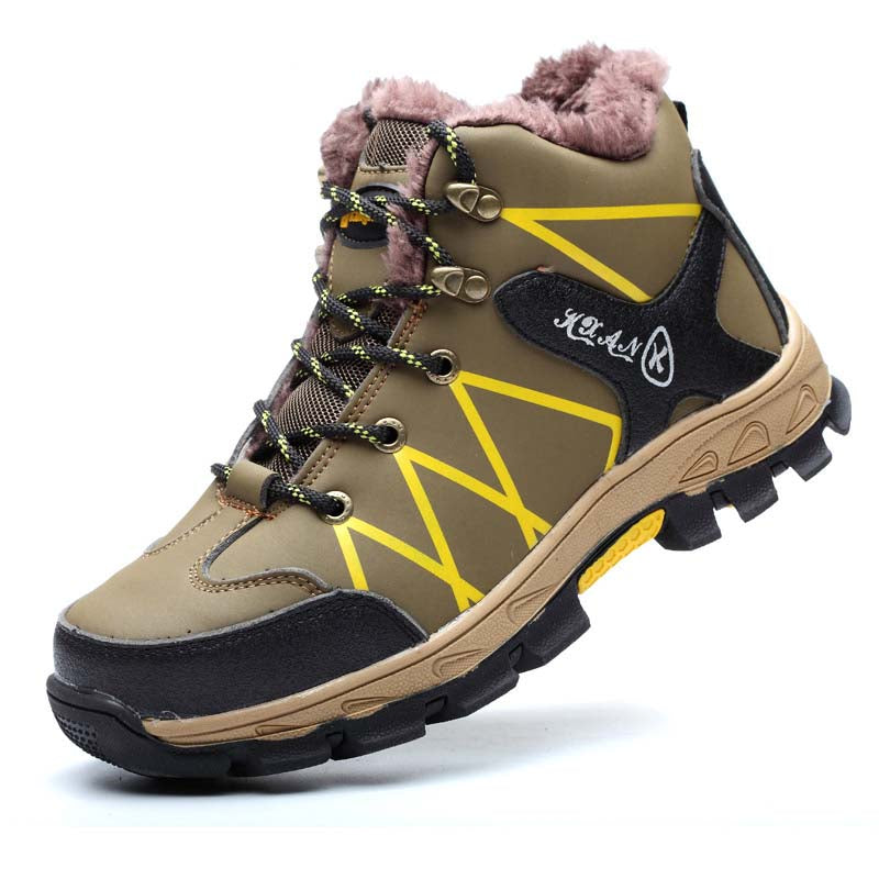 Sapatos de segurança biqueira de aço impermeável antiderrapante para inverno
