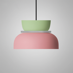 Luminária pendente dome nórdica led liga de zinco bicolor estilo escandinavo