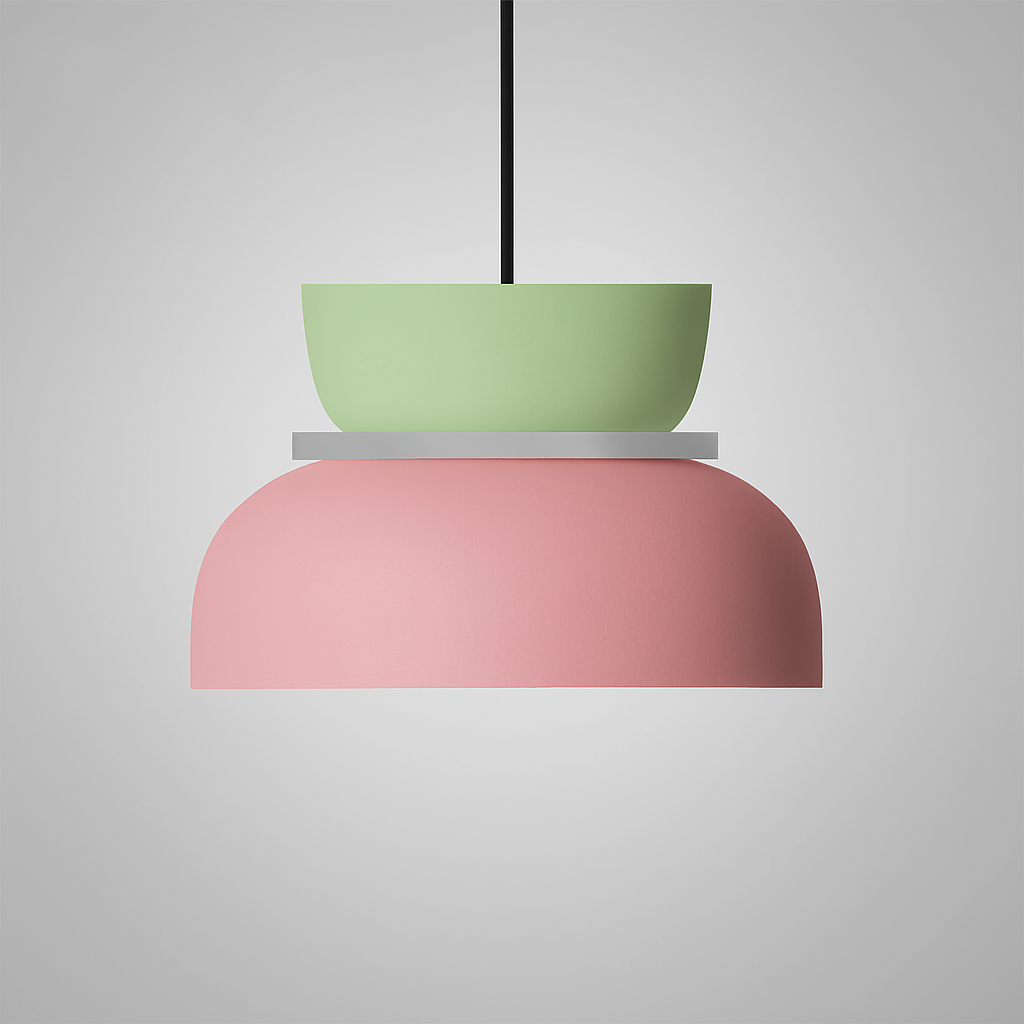 Luminária pendente dome nórdica led liga de zinco bicolor estilo escandinavo
