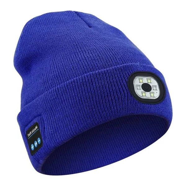 Gorro Bluetooth LED 3 em 1 unissex com luz e altifalante integrado