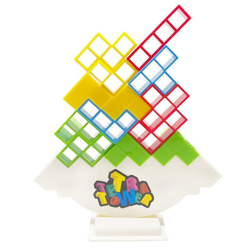 Torre de Equilíbrio Puzzle jogo de construção 3D com blocos coloridos para crianças