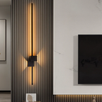 Candeeiro de parede LED minimalista em alumínio, design moderno para interior