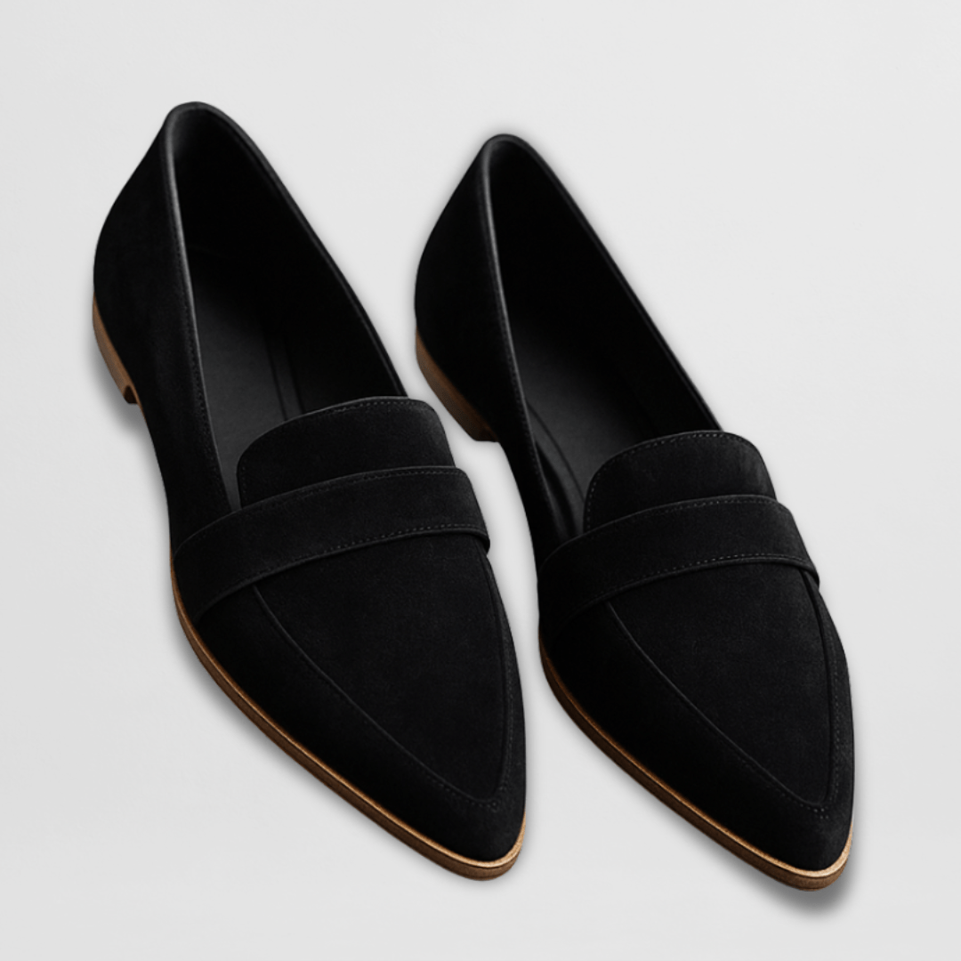 Mocassins femininos camurça ortopédicos palmilha acolchoada slip-on