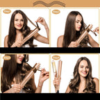 Modelador de cabelo 2 em 1 prancha e cachos com aquecimento 30 segundos e 4 temperaturas
