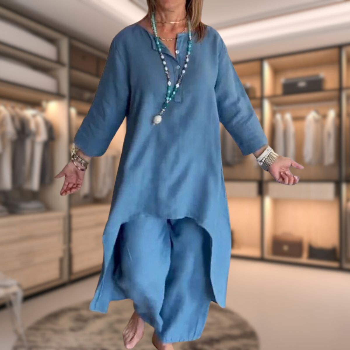 Conjunto casual feminino 2 peças coordenado disponível em várias cores