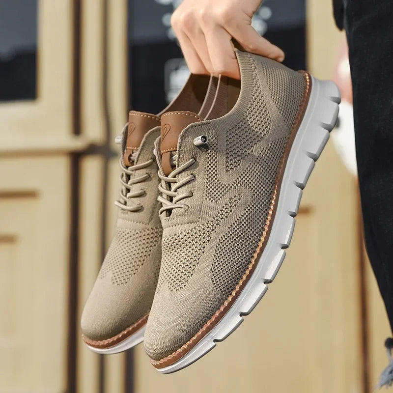 Sapatos masculinos respiráveis com palmilha ergonómica design clássico