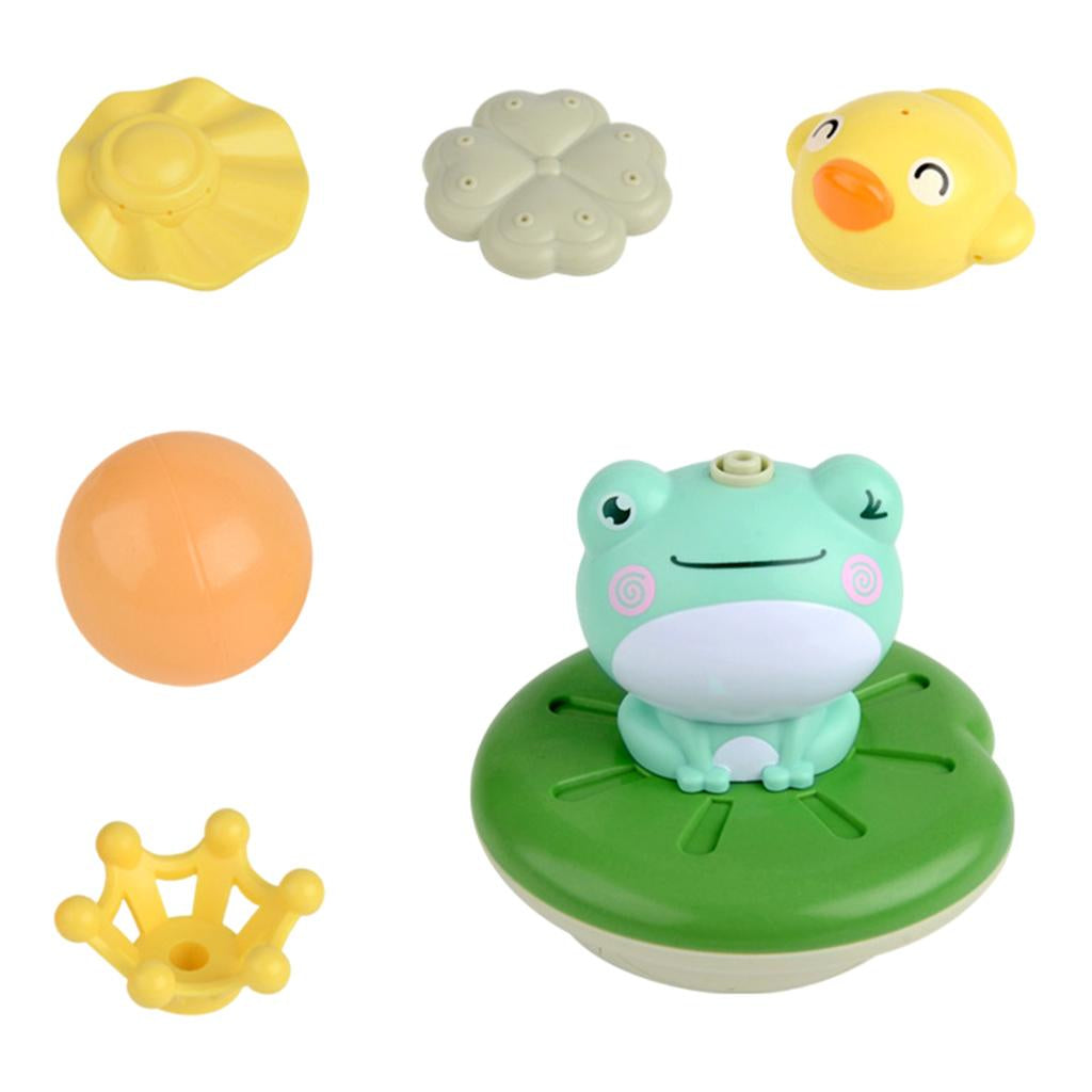 Brinquedo de banho fonte sapo elétrica para bebés, diversão na banheira