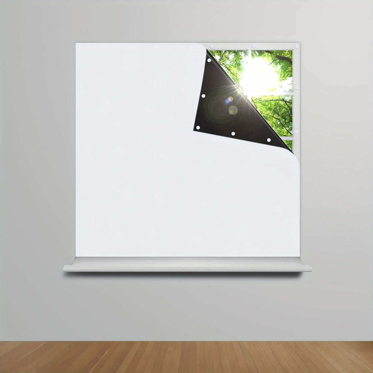 Cortinas blackout portáteis para quarto e sala com isolamento térmico, instalação interior