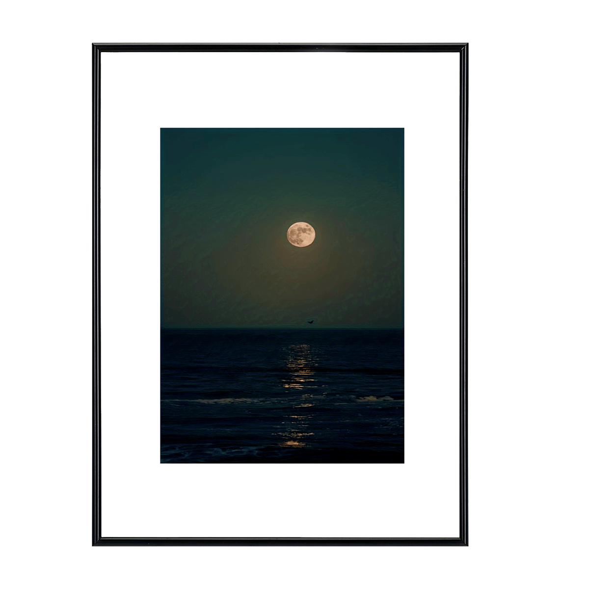 Moldura para foto preta retangular para parede e mesa, decoração clássica