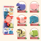 Brinquedos de banho dinossauro pistola de água, figuras PVC seguras para crianças