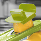 Cortador de legumes 12 em 1 multifuncional com lâminas inox e recipiente de recolha, branco e verde