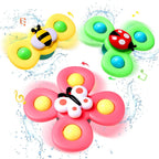 Brinquedo de banho giratório sensorial para crianças em ABS seguro, colorido