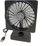 Ventilador de carro USB 12V com rotação 360° e motor silencioso, compacto em ABS