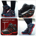 Sapatos de segurança biqueira de aço impermeável antiderrapante para inverno