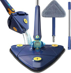 Mop giratório 360° cabeça triangular microfibra absorvente para chão e janelas