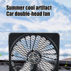 Ventilador de carro USB 12V com rotação 360° e motor silencioso, compacto em ABS