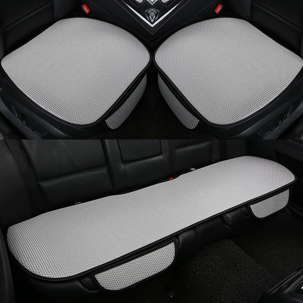 Capas de assento para carro conjunto 3 peças antiderrapante com efeito de massagem seda gelada