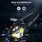 Lanterna Frontal LED Recarregável com sensor de movimento, 1200 lúmens, pack 2 unidades