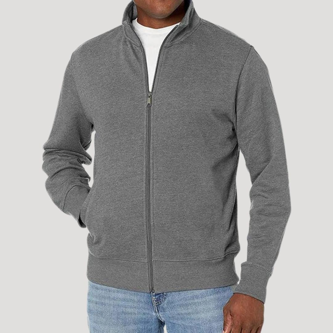 Casaco casual homem com fecho de correr corte moderno