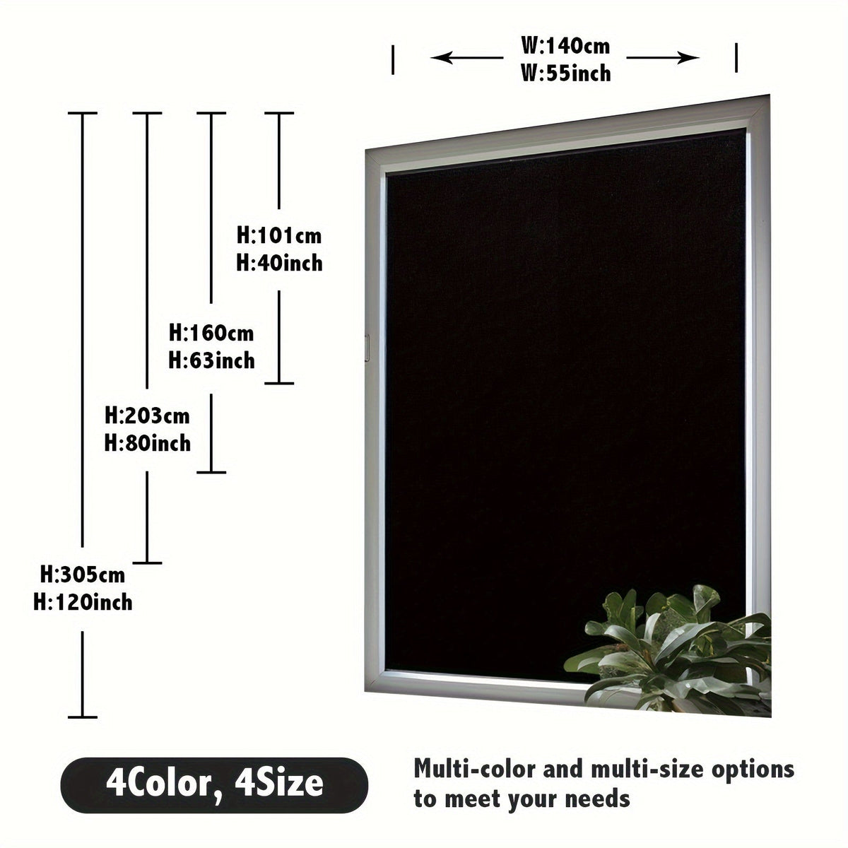 Cortinas blackout portáteis para quarto e sala com isolamento térmico, instalação interior