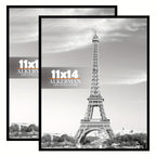 Molduras de fotos pretas conjunto 2 peças montagem em parede, estilo clássico A4 e 30x40 cm