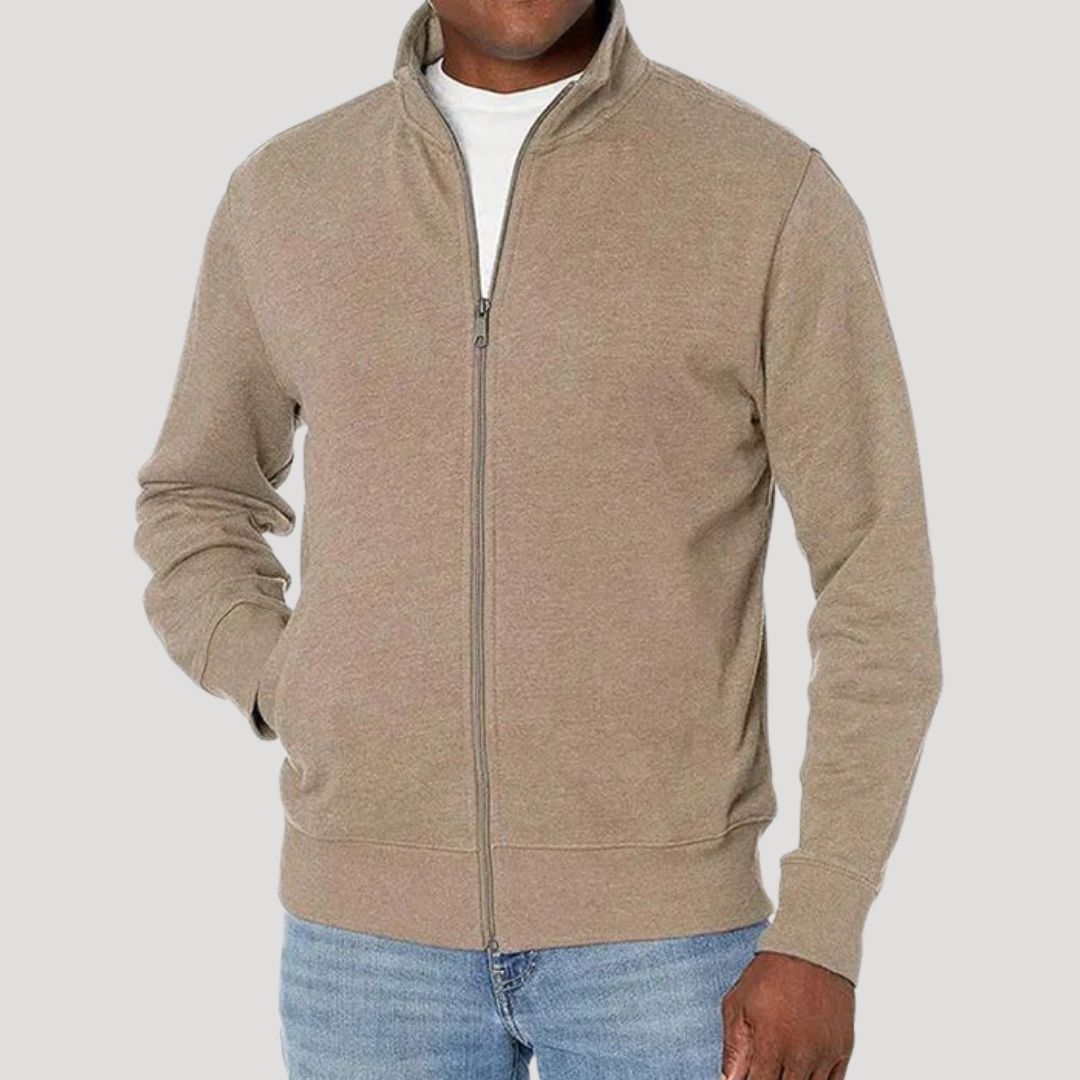 Casaco casual homem com fecho de correr corte moderno
