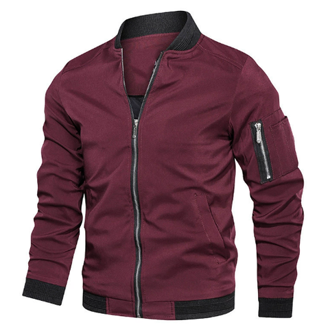 Bomber jacket leve homem corte folgado casual