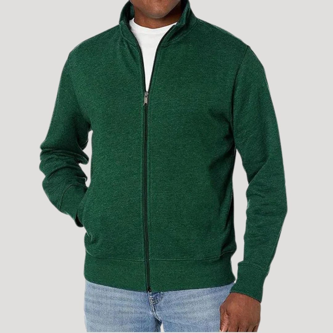 Casaco casual homem com fecho de correr corte moderno