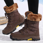Botas de inverno femininas impermeáveis forradas antiderrapante