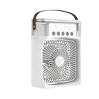 Ventilador 3 em 1 com LED 7 cores, arrefecedor e humidificador portátil USB