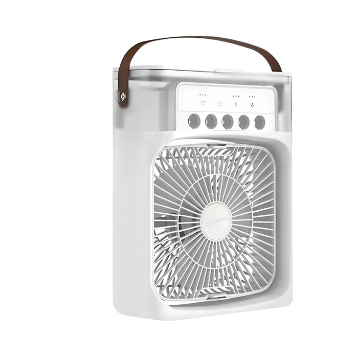 Ventilador 3 em 1 com LED 7 cores, arrefecedor e humidificador portátil USB