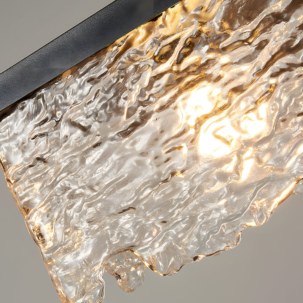 Lustre de teto em vidro e ferro preto com 3 temperaturas de cor, ideal para sala de jantar, casquilho E27