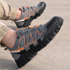 Sapatos de segurança com biqueira de aço leves e antiderrapantes, proteção anti-esmagamento e sola Kevlar