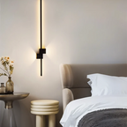 Candeeiro de parede LED minimalista em alumínio, design moderno para interior
