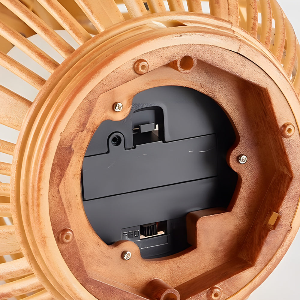 Lanterna solar exterior portátil impermeável com design bambu e luz LED quente