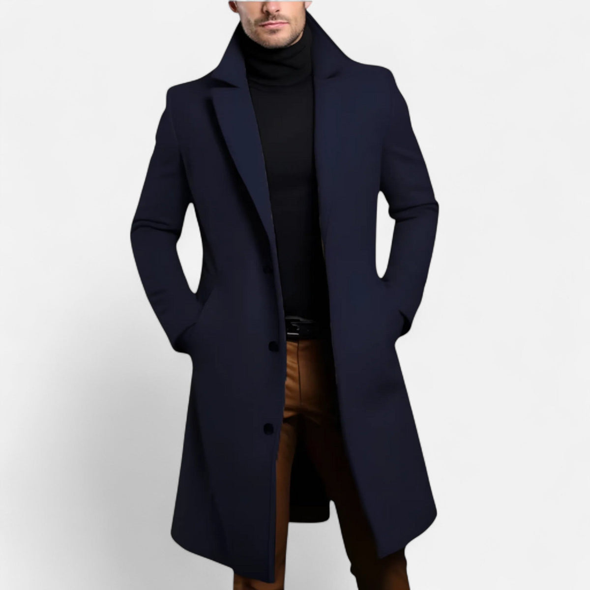Casaco puffer masculino longline acolchoado com capuz e painéis horizontais