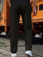 Calças homem algodão jogger confortáveis corte moderno