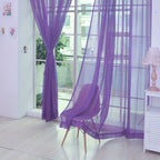 Cortinas de voile floral semitransparentes 200x100cm com ilhós, 2 painéis decorativos