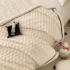 Manta de microfibra suave e leve para sofá, cama e viagem, padrão riscas
