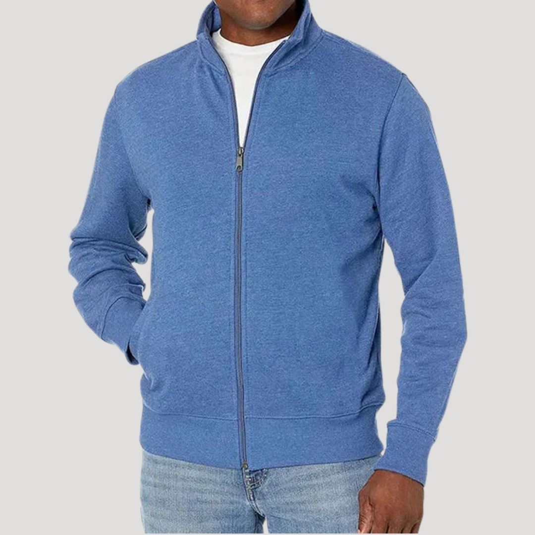 Casaco casual homem com fecho de correr corte moderno