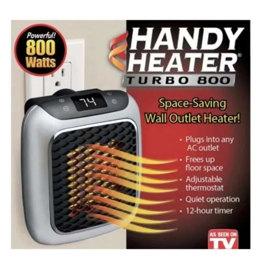 Aquecedor elétrico portátil mini 800W cinzento com cerâmica PTC e telecomando