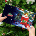 Kit de pintura diamante DIY com 12 cartões de Natal e aniversário, designs de boneco de neve e rena