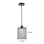 Candeeiros de cristal pendentes estilo nórdico minimalista, preto e cromado, conjunto de 2 peças